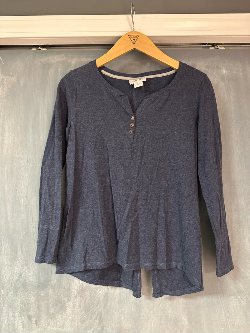 Ariat Navy Long-Sleeve Henley Top